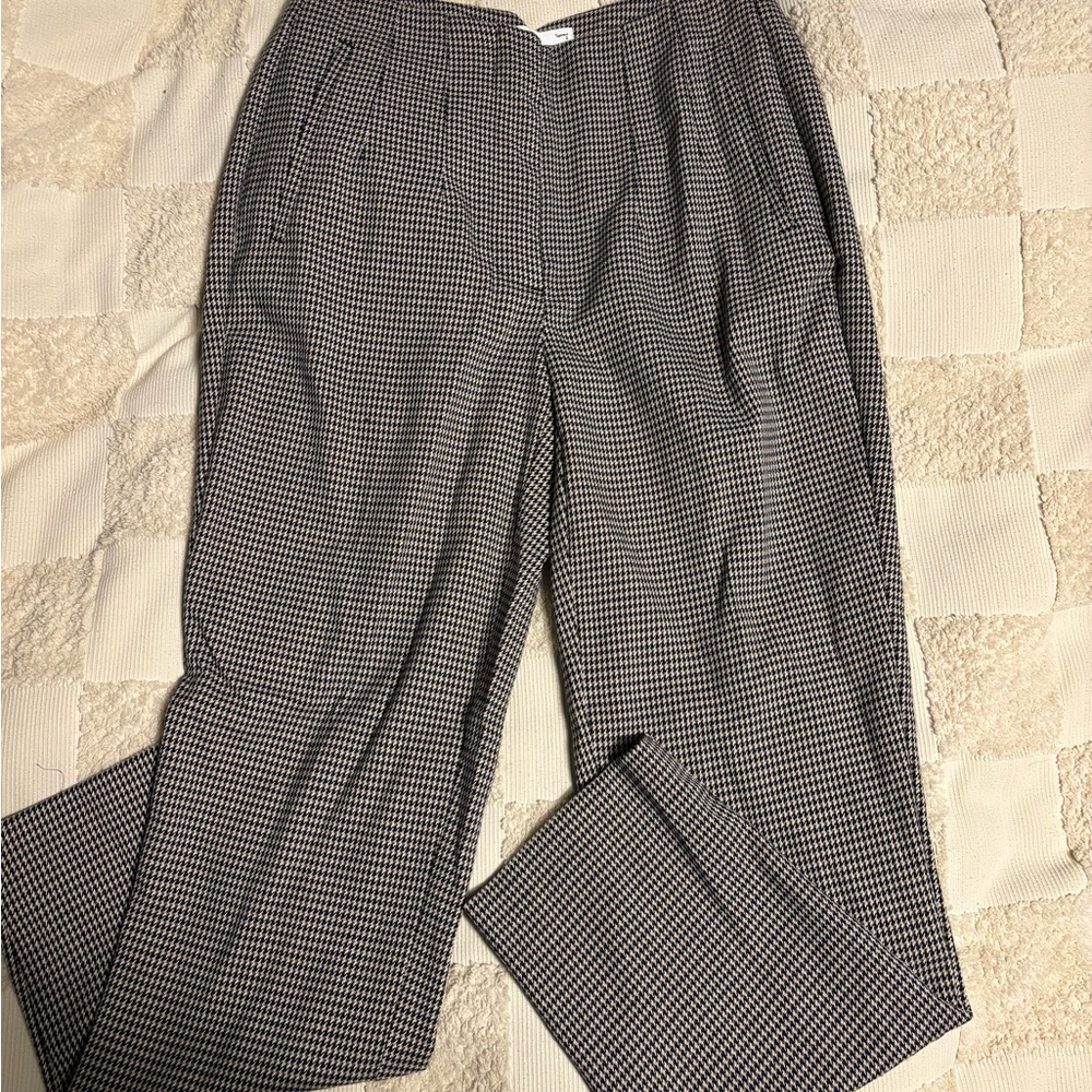Nine West Women's Houndstooth Ankle Pants - Black and White
